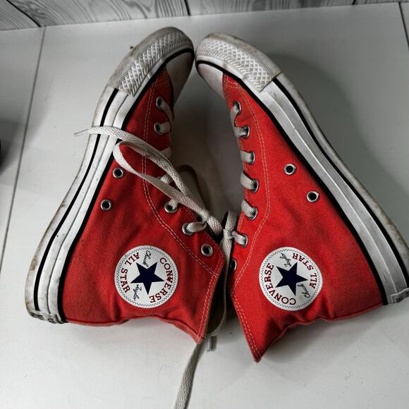 Converse Chuck Taylor All Star High Top Reddish Pink Sneakers Men's 6 Women's 8 - Picture 4 of 6